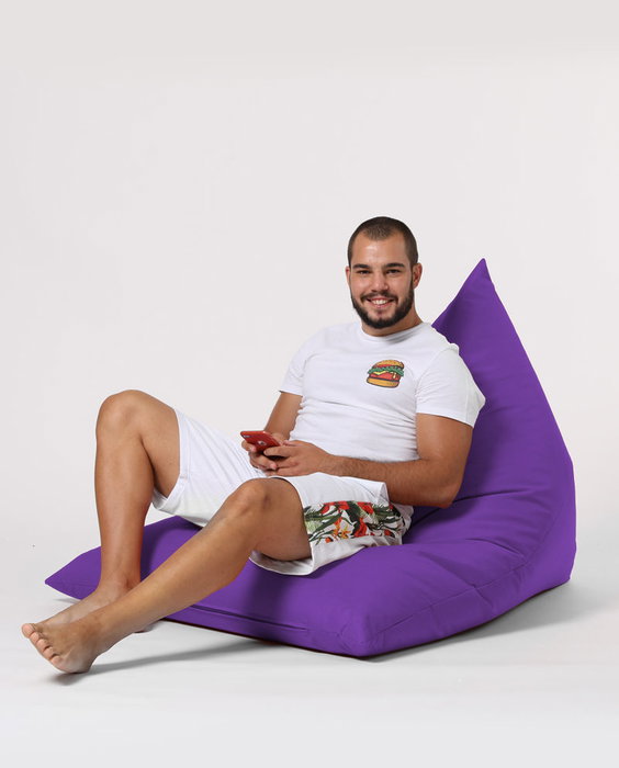 Atelier Del Sofa Pyramid Big Bed Pouf - Púrpura